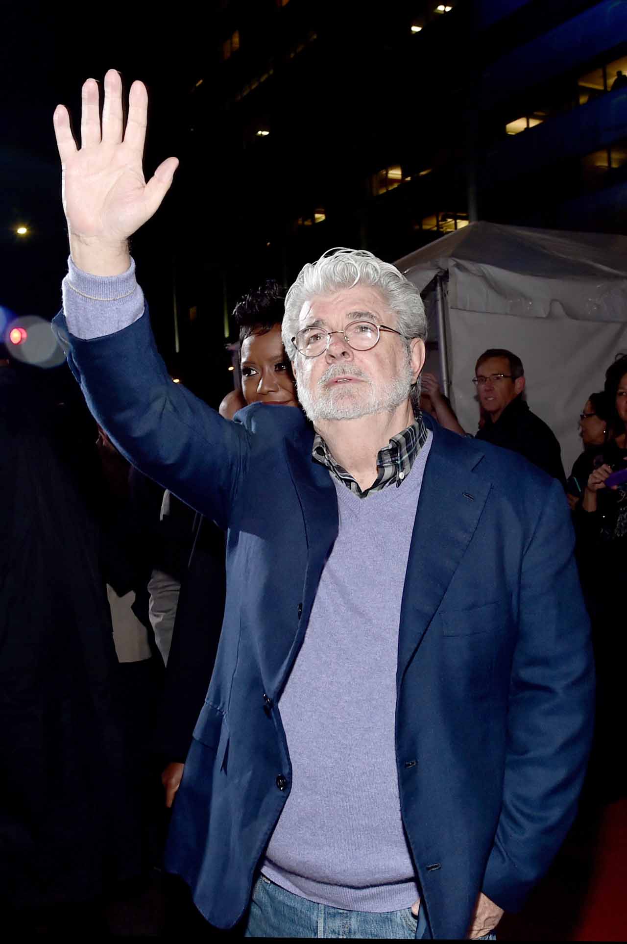 HOLLYWOOD, CA - DECEMBER 14:  Director George Lucas attends the World Premiere of ?Star Wars: The Force Awakens? at the Dolby, El Capitan, and TCL Theatres on December 14, 2015 in Hollywood, California.  (Photo by Alberto E. Rodriguez/Getty Images for Disney) *** Local Caption *** George Lucas