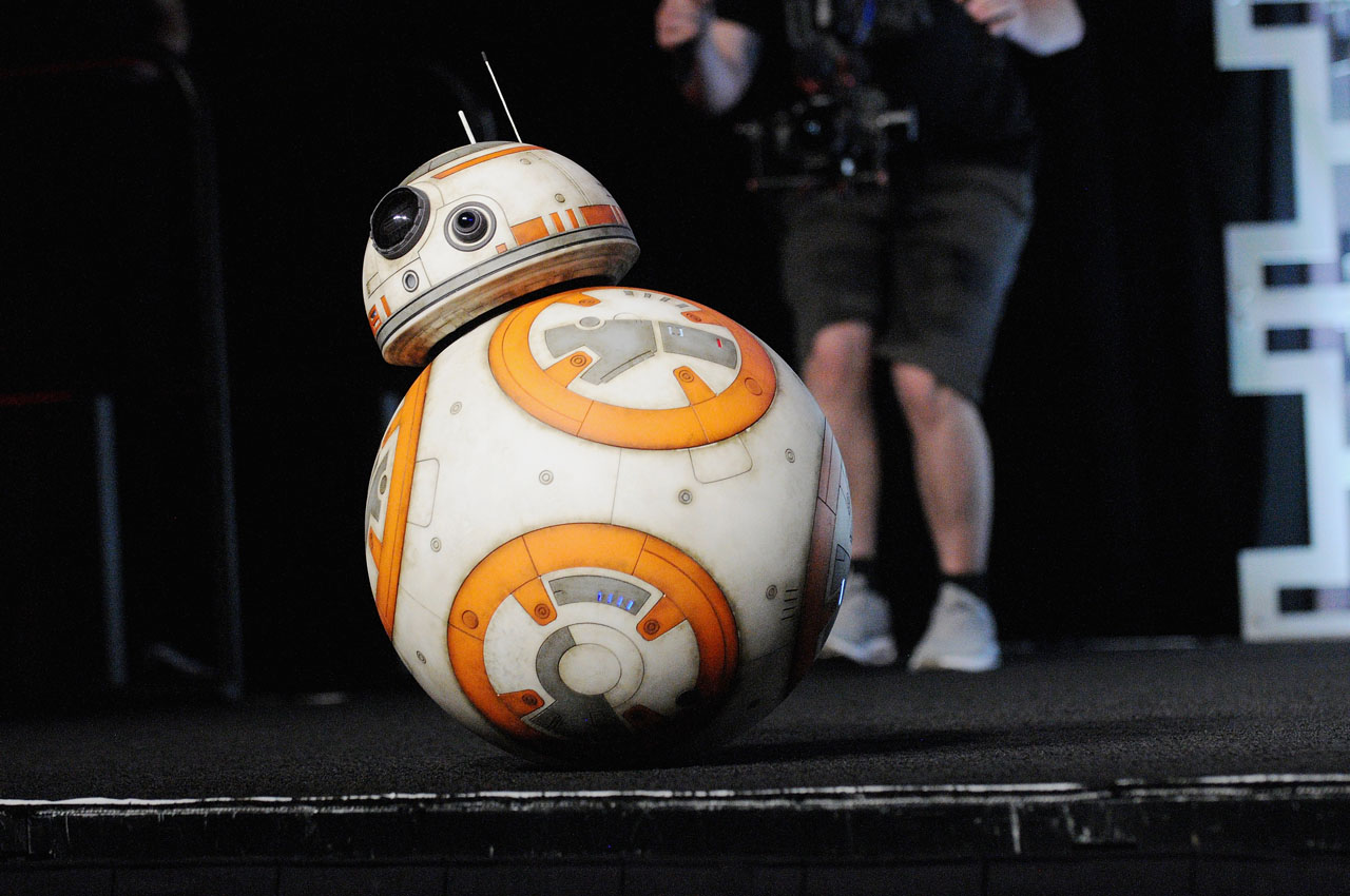 ORLANDO, FL - APRIL 14:  BB-8 attends the STAR WARS: THE LAST JEDI PANEL during the 2017 STAR WARS CELEBRATION at Orange County Convention Center on April 14, 2017 in Orlando, Florida.  (Photo by Gerardo Mora/Getty Images for Disney) *** Local Caption *** BB-8