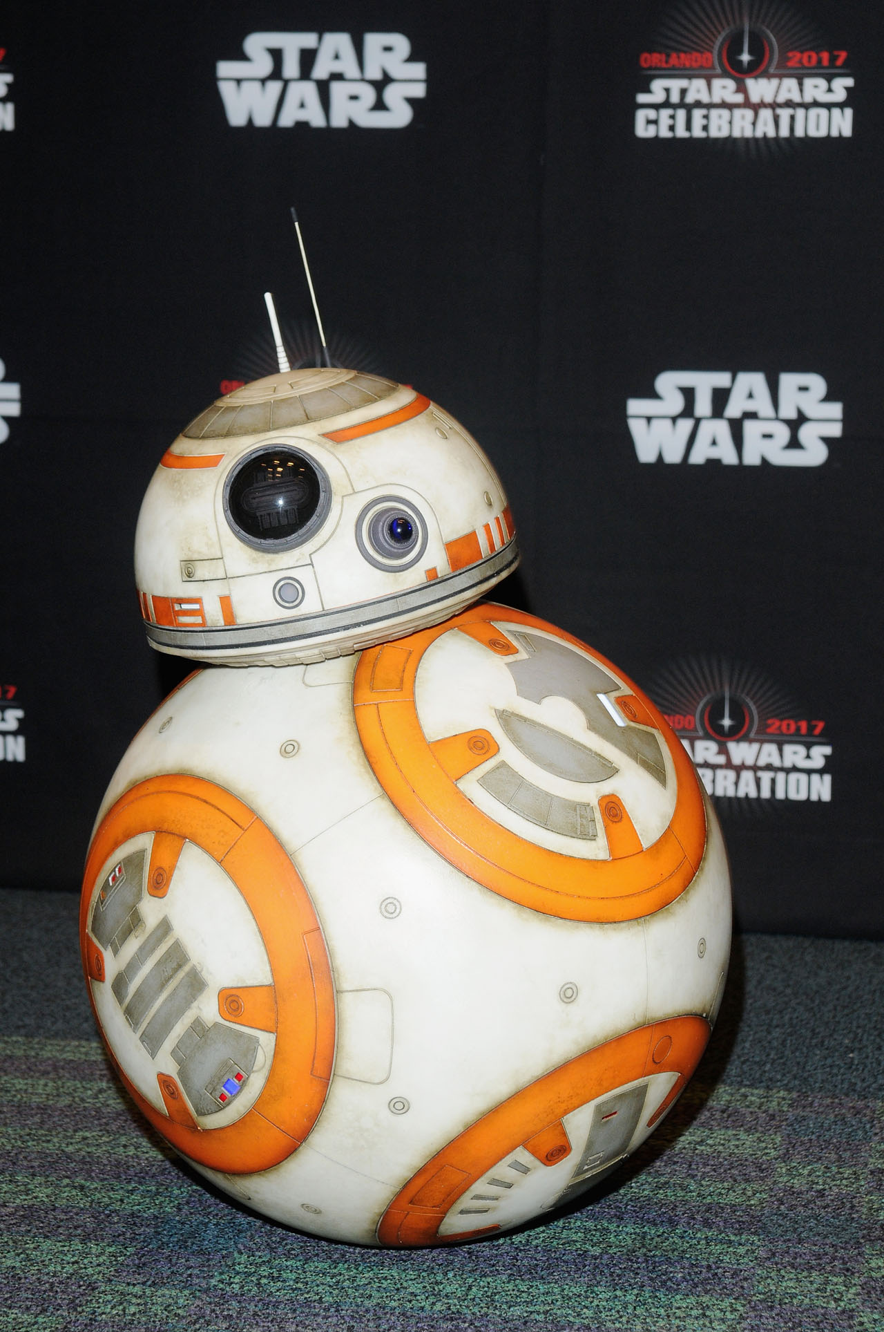 ORLANDO, FL - APRIL 14:  BB-8 attends the STAR WARS: THE LAST JEDI PANEL during the 2017 STAR WARS CELEBRATION at Orange County Convention Center on April 14, 2017 in Orlando, Florida.  (Photo by Gerardo Mora/Getty Images for Disney) *** Local Caption *** BB-8