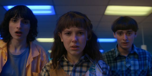 Finn Wolfhard as Mike Wheeler, Millie Bobby Brown as Eleven and Noah Schnapp as Will Byers