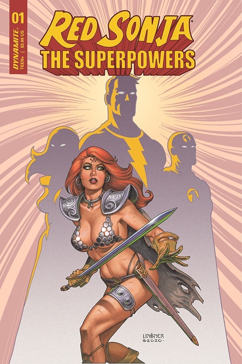 Red Sonja: The Superpowers #1 Cover by Joseph Michael Linsner