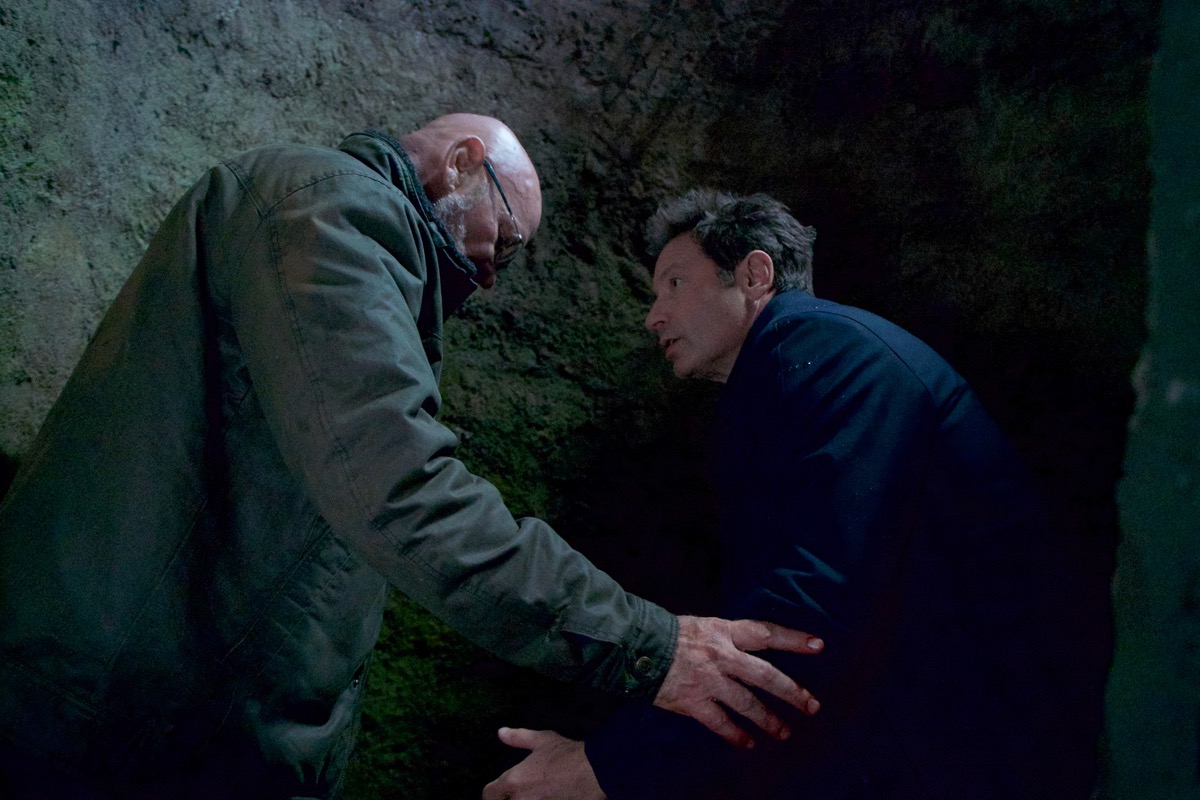 THE X-FILES:  L-R:  Mitch Pileggi and David Duchovny in the "Kitten" episode of THE X-FILES airing Wednesday, Feb. 7 (8:00-9:00 PM ET/PT) on FOX.  Â©2018 Fox Broadcasting Co.  Cr:  Shane Harvey/FOX