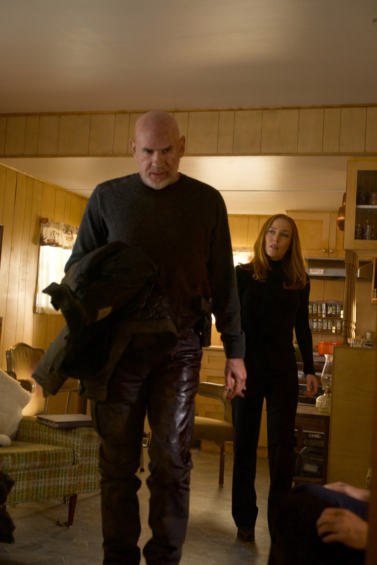 THE X-FILES:  L-R:  Mitch Pileggi and Gillian Anderson in the "Kitten" episode of THE X-FILES airing Wednesday, Feb. 7 (8:00-9:00 PM ET/PT) on FOX.  Â©2018 Fox Broadcasting Co.  Cr:  Shane Harvey/FOX